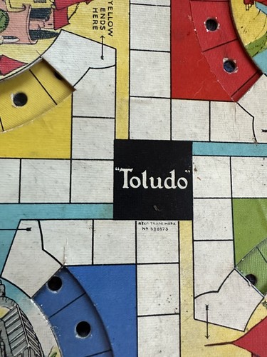 Tablero de Juego de Cartón Toludo Vintage Harborne Hecho en Inglaterra 14" x 14" Envío Gratis - Imagen 6 de 9