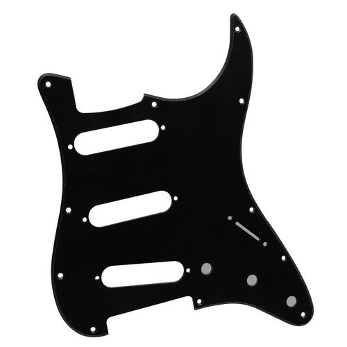 FLEOR 1Ply Schwarz 3 Single Coil Pickups-11 Hole ST SSS Pickguard Backplate Set - Bild 5 von 5