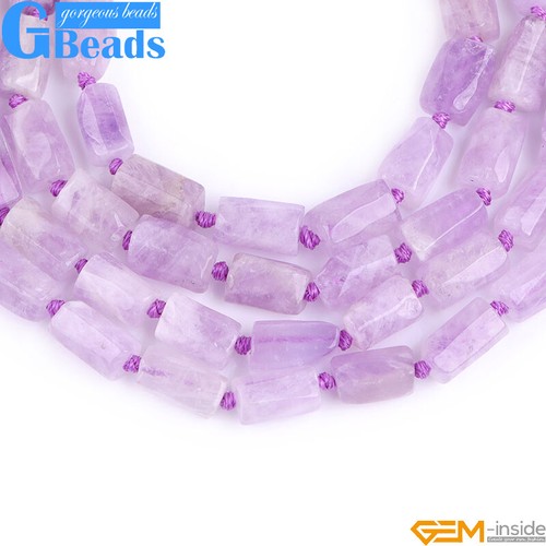 Natural Assorted Gemstone Faceted Tube Column Beads for Jewelry Making 8x12mm - Picture 155 of 192