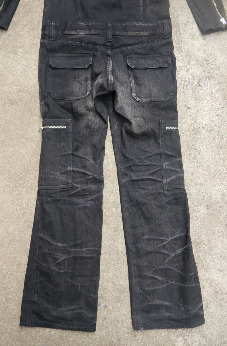 DELAY by Win & Sons Japan Black Washed Denim Coveralls