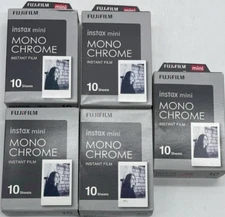5PK Fujifilm Instax Mini Mono Chrome ~ 10 Sheets EACH ~ EXP 03/20 ~ FAST SHIP