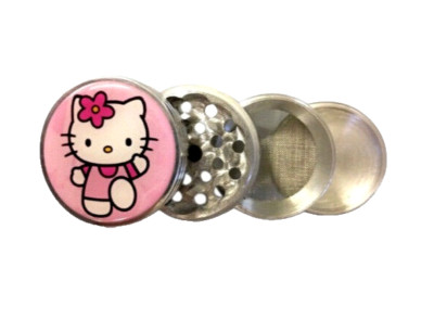 Kawaii Kitchen Spice Herb Grinder Crusher Metal 4 piece Hello Kitty y2k