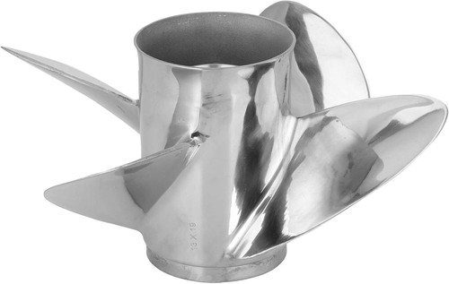 13x21 Stainless Steel Outboard Propeller for Yamaha 50-130HP 15 Tooth RH 4blades - Picture 3 of 4