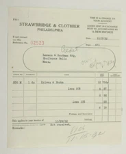 1932 Lamson Goodnow Strawbridge Clothier Philadelphia PA Invoice Ephemera L965F
