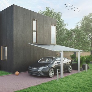 Aluminium Carport Bausatz Einzelcarport Freistehend Edel Stahl