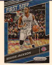 REGGIE JACKSON 2016-17 PANINI PRIZM NBA FIRST STEP BLUE WAVE PRIZM REFRACTOR /99