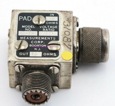 Measurements 80-ZH1 50 Ohm 2:1 Pad N Male to UHF Female 31087 