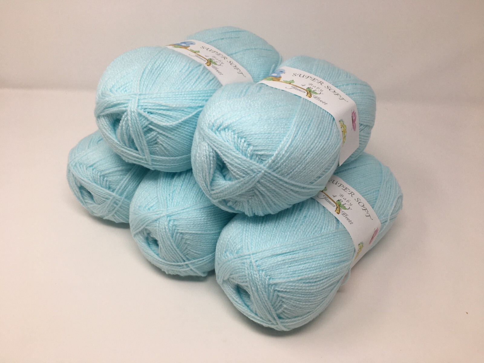 Job Lot James C Brett Baby 4 Ply Knitting Yarn, 500g, Light Blue *FREE POSTAGE*