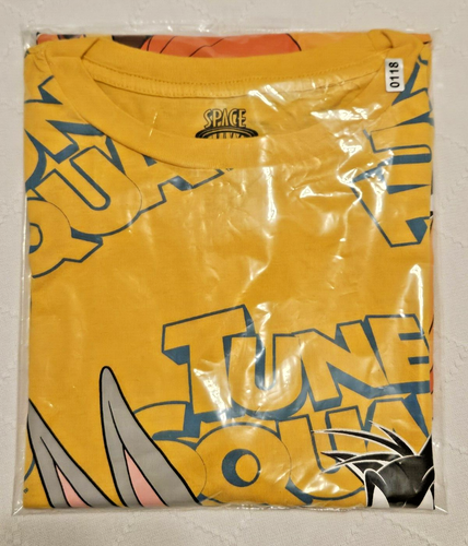 Space Jam T-Shirt Boys M Short Sleeve Looney Tunes Tune Squad New Legacy Yellow - 第 17/17 張圖片