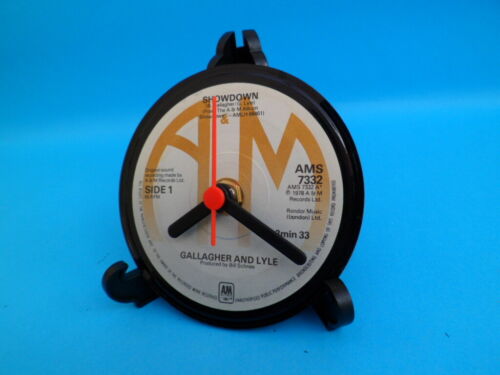 CLOCKS Upcycled Vinyl Record Hit SINGLES 70's 80's 90's Table Top Size 4" LIST G - Picture 9 of 226