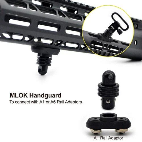 M-LOK QD Sling Mount Swivel with Quick Detach Stud Attachment MLOK Sling Swivels - Picture 5 of 26