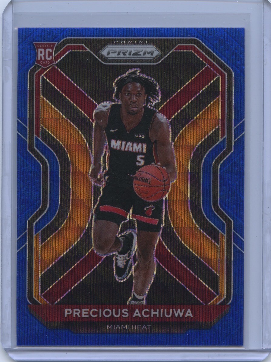2020-21 Panini Prizm Precious Achiuwa Blue Wave Rookie RC #294 Heat
