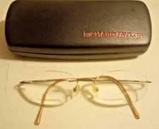 Richard Taylor SCOTTSDALE Eyeglasses Frames Rimless "Nick"  3-Piece Brown w/Case