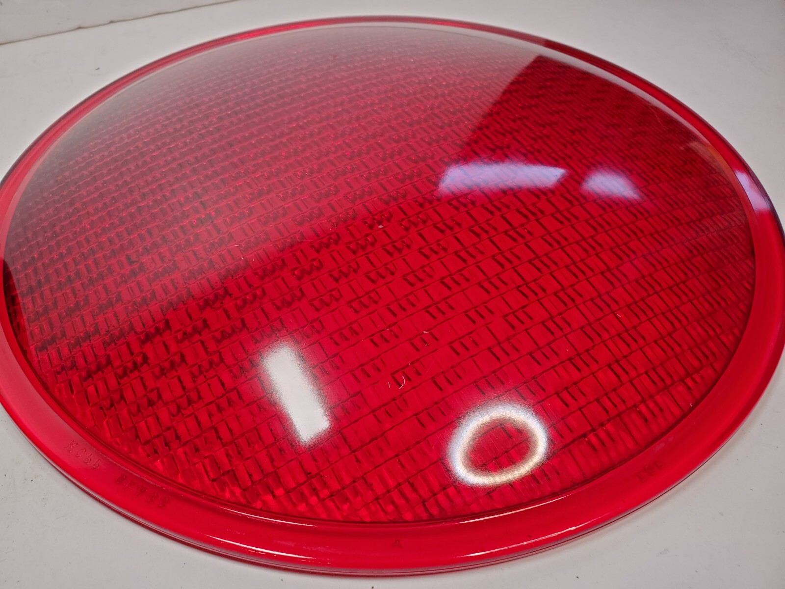 Kopp Glass Traffic Light Lens Blue Red TL4955 12" Dia Wide Angle Good