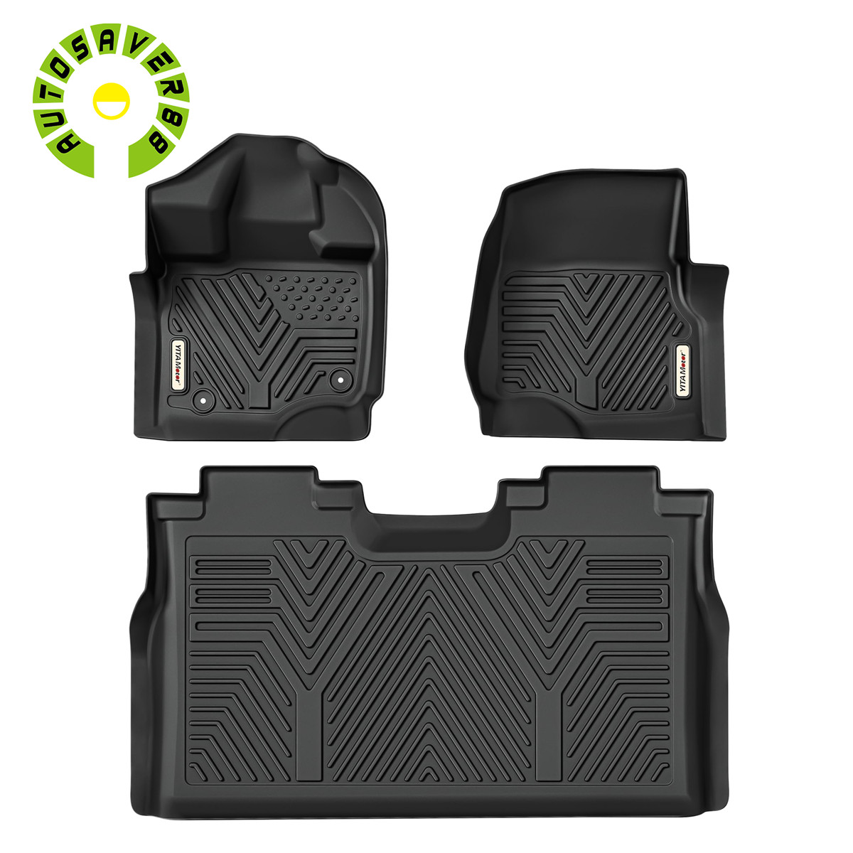 3D Floor Mats for 2015-2026 Ford F-150 F150 Super Crew Cab All Weather TPE Liner