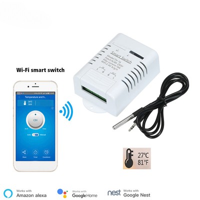 Smart Switch 16A Thermostat Temperature Monitoring WiFi Switch Wireless Control