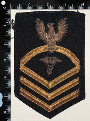 USN Navy Pharmacist Corpsman Chief Petty Officer CPO BULLION Rate Patch ...