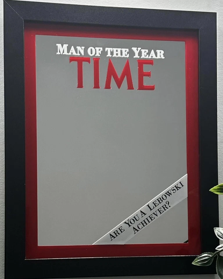 Man of the Year Time magazine Mirror: Handmade Replica (10″x12″) - Image 2 of 4