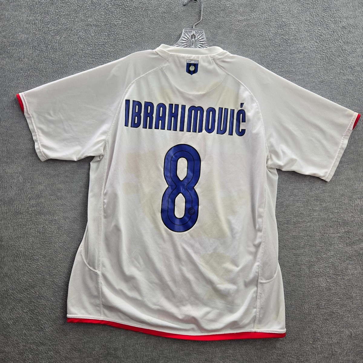 Inter Milan Men Jersey XL Nike Ibrahimovic 8 2007-08 Away 100th