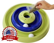 Juguetes De Bolas De Hierba Gatera Para Gatos De Interior, Verde Y Azul 16" NEW.