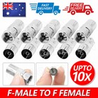 F Type Male to PAL Female Socket TV Antenna Cable Connector Adaptor Cord Adapter