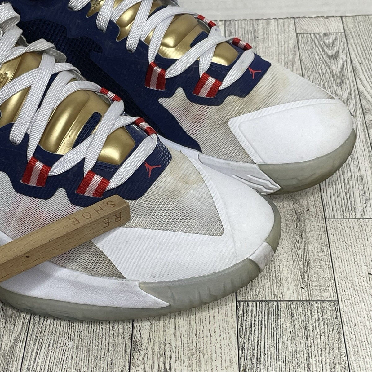 Sz 9.5- Jordan Zion 1 PF 'USA' blue void/gold/white sneakers men's