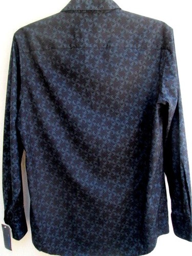 ML MATERIAL LONDON..BLACK & BLUE..COTTON..BUTTON DOWN..SHIRT..NEW ($76)..sz MED - Picture 5 of 6