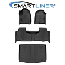 SMARTLINER Floor Mats Cargo Liner Set 2021 2025 Suburban Yukon XL (Bench Seats)