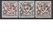 Suriname mi 163-164-165 (1931) mh - x RARE