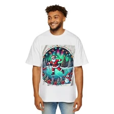 Santa Claus Men's Heavy Oversized Tee