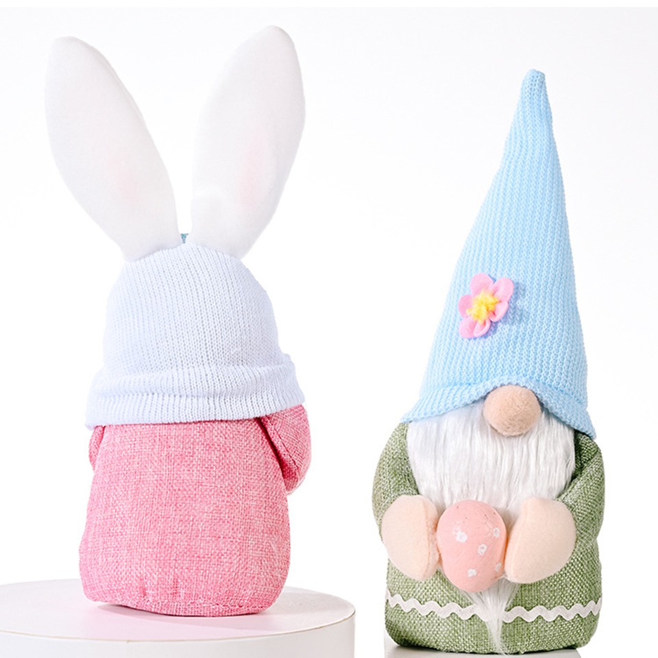 Gnome Rabbit Doll Big Nose Create Atmosphere Easter Plush Toy with