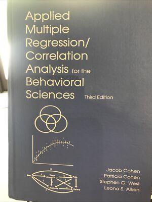 Applied Multiple Regression/Correlation Analysis for the Behavioral Scien - GOOD