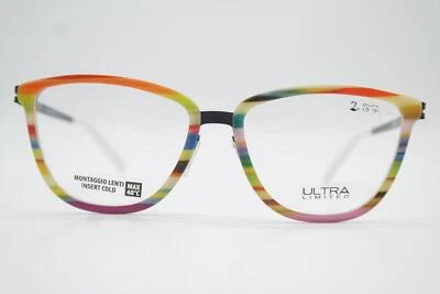 Lunettes ULTRA SANREMO Multicolore Noir Ovale Monture De Lunettes Neuve - Photo 1/4