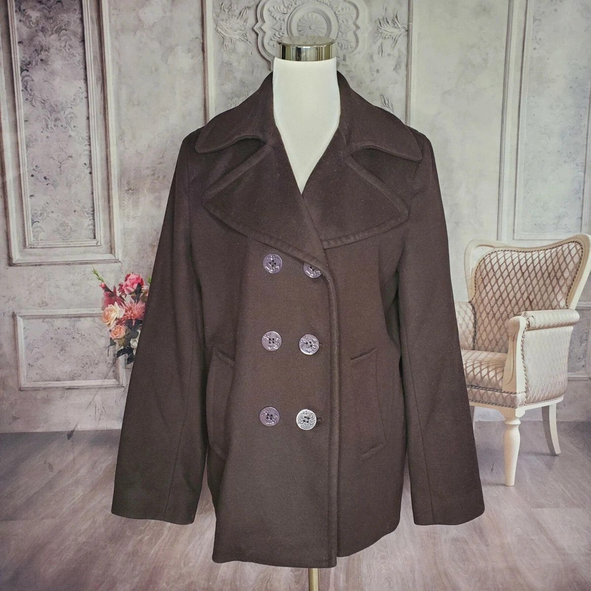 Plus size store womens peacoat