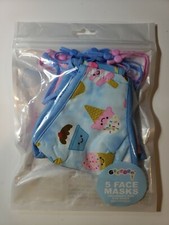 Icecream Children's Size 5-12 Years Adjustable Washable Reusable 5 Pack