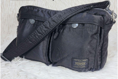 #ad PORTER Yoshida Tanker Shoulder Bag Black Nylon Japan Used Authentic $113.13