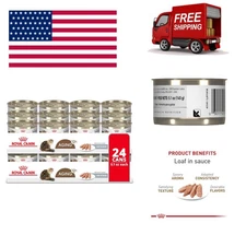 Royal Canin Feline Health Nutrition Aging 12+ Senior Loaf in Sauce Cat Food, ...