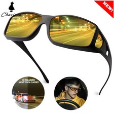 Polarized Night Driving Glasses Anti Glare Vision Fit Over for Men Women