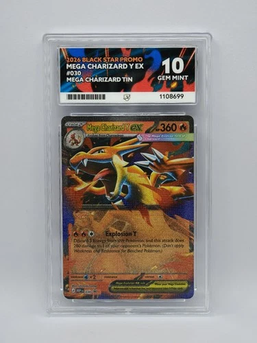 Mega Charizard Y ex - 030 - Black Star Promo - Double Rare ACE 10