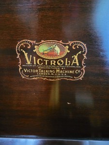 victor victrola talking machine with cabinet