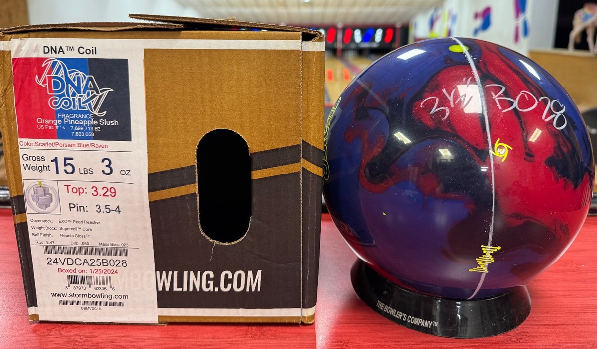 15 lb STORM DNA COIL BOWLING BALL UNDRILLED NEW IN BOX 3 1/2