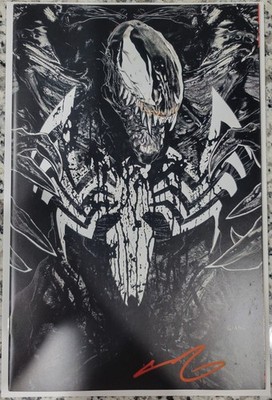 Venom Black White & Blood #1 Virgin Exclusive - 2025 - NM - Signed John Giang