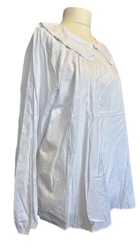 M&S White Cotton Blouse Top Large Collar Size 22 NWTs RRP £29.50 - Bild 2 von 15