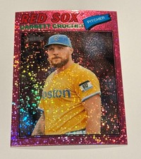 Garrett Crochet 2026 Topps Heritage Pink Sparkle No. 23 (Red Sox)