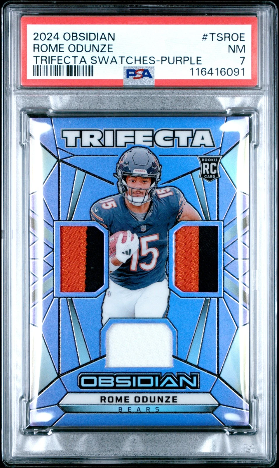 Rome Odunze Panini Obsidian Trifecta Swatches #TSROE Purple