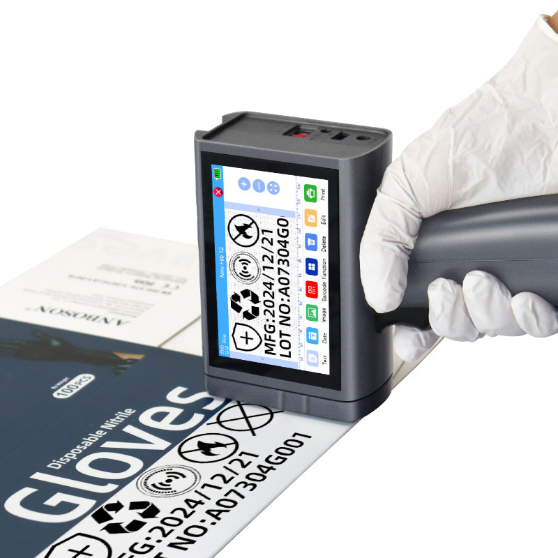 25.4mm Handheld Inkjet Printer Logo/Pattern/Text/Qr Code/Barcode Coding ...
