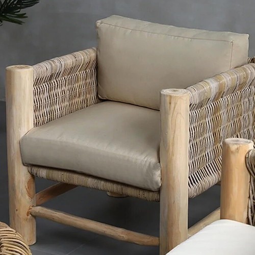 Sqodok Terrassen Kissenbezüge 27"x25"x5"-4er Pack-NUR BEZUG, hellbraun - Bild 8 von 9