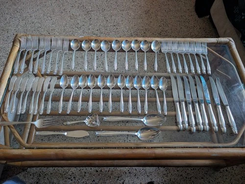 .925 57 piece Stradivari by Wallace STERLING SILVER flatware Set + 1 Extra 1748g