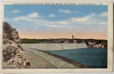 Dix River Hydro Electric Dam, near High Bridge & Burgin, Kentucky Postcard