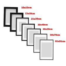 NEW IKEA Modern Durable RODALM Frame Black Picture Frame multI size